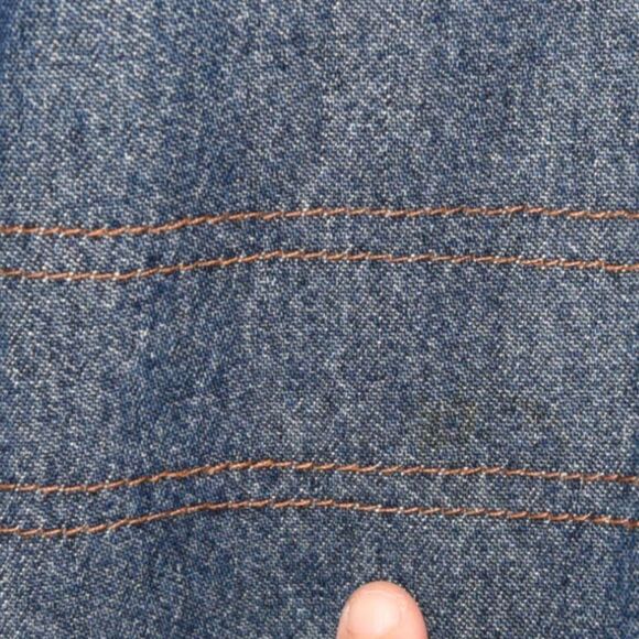 Vintage 90s Oversized Denim Parka Jacket Woven Tapestry Southwestern Boho 3x - Picture 8 of 8